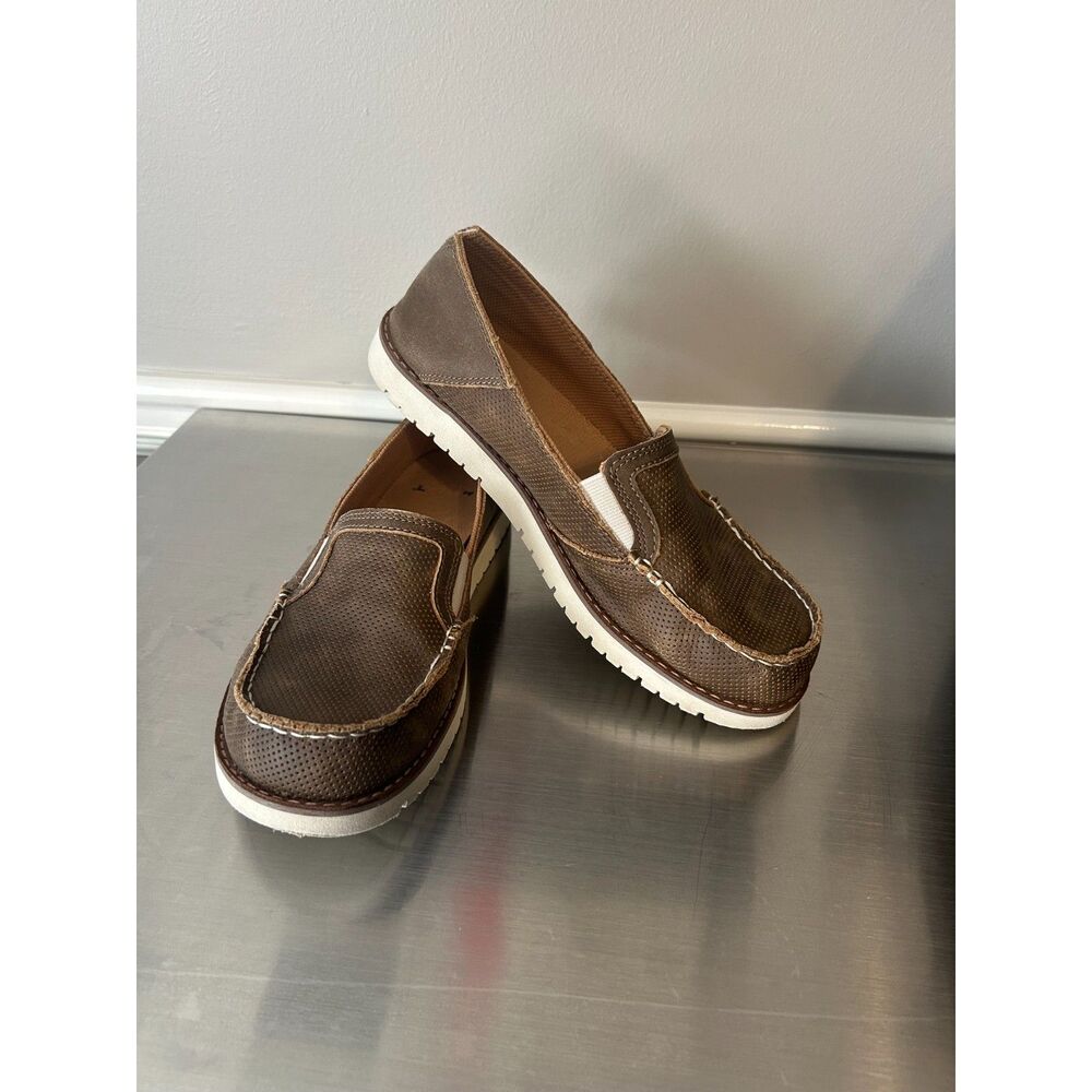 Ariat Ladies Cruiser 360 Brown Bomber Slip On Shoes Easy Flex Women 9